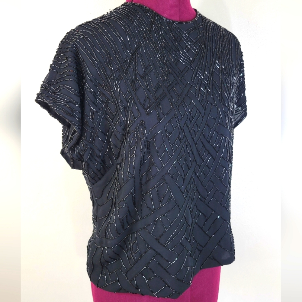 Vintage Jack Bryan beaded top